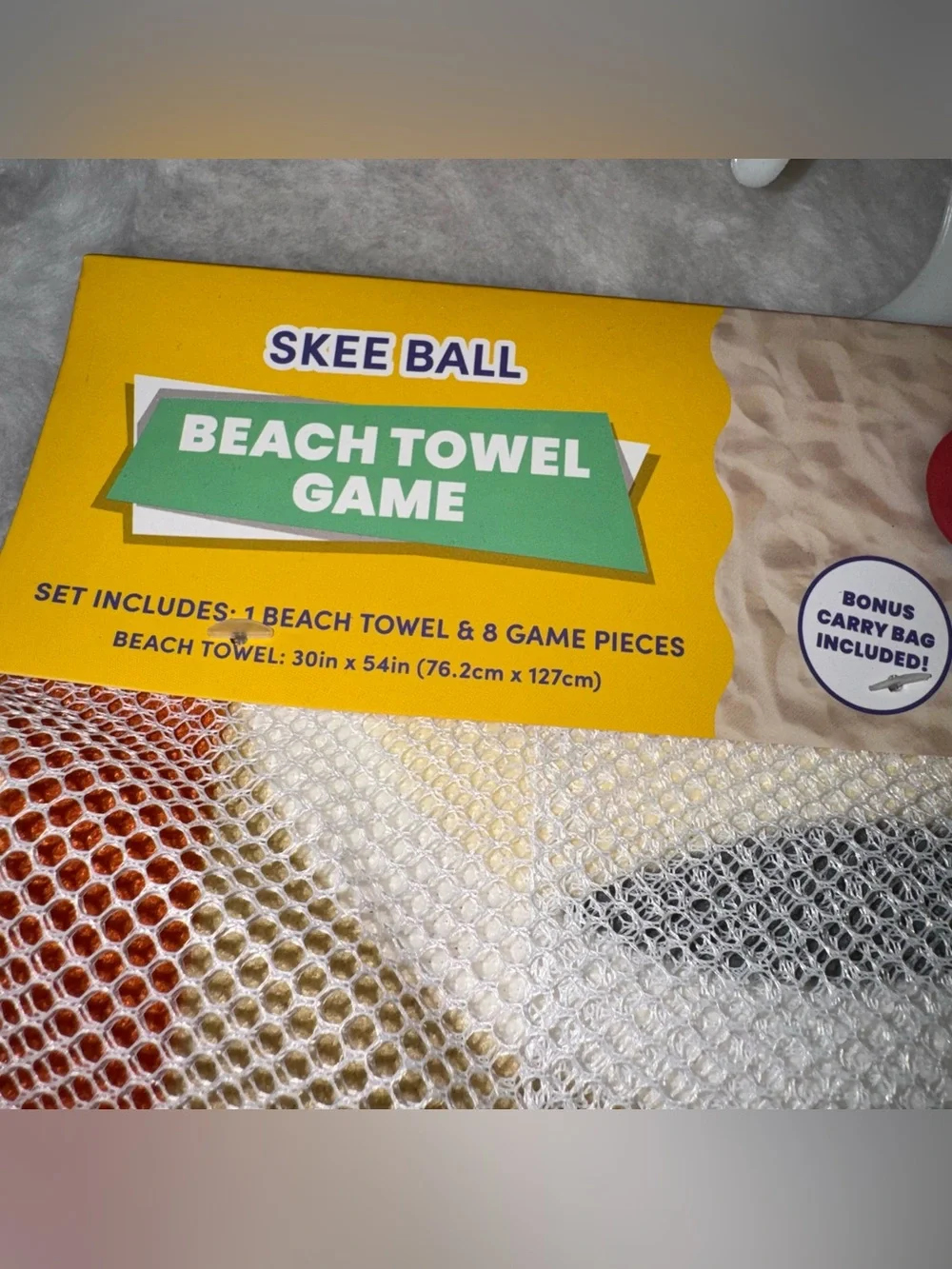 NEW skee ball beach towel game